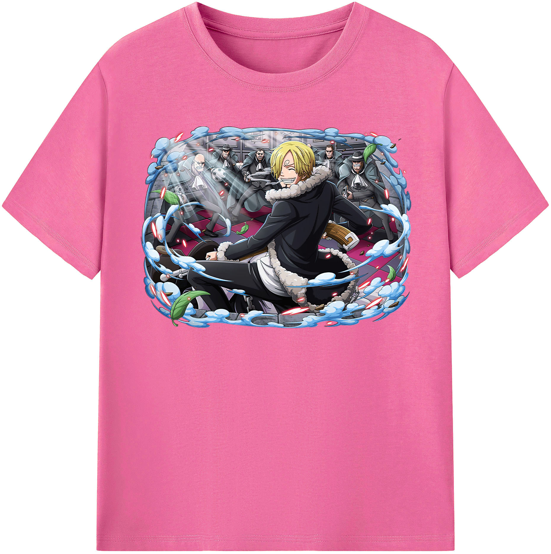 （画像用） ワンピース サンジ ONE PIECE Sanji レディースカジュアルプリントTシャツ（綿100％）